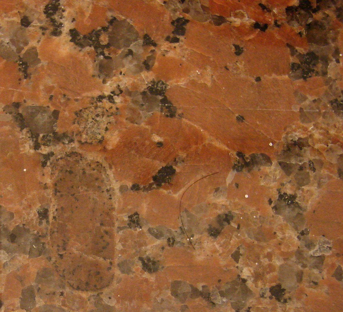 Detalle de veta de granito